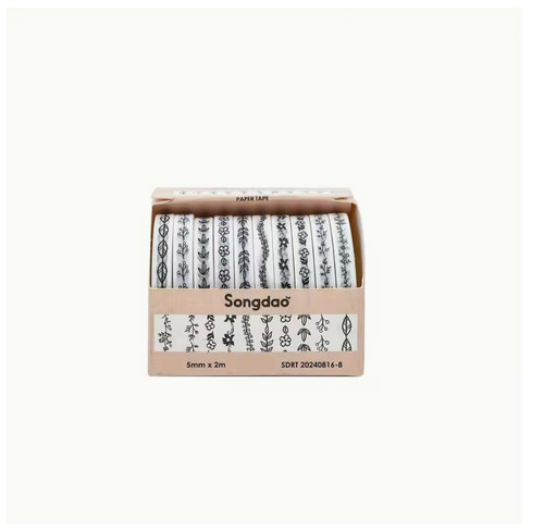 Floral design washi tape 5 - -,