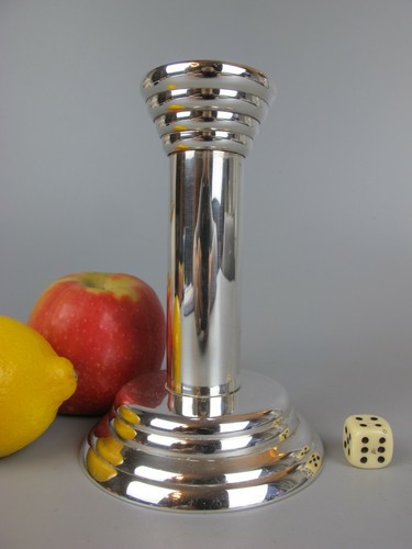 Silver plated candle holder - plated, /