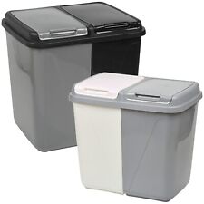 60/90L Double Kitchen Recycling Laundry Duo Bin Garbage Under Cabinet Trash Can