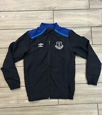 Everton Track Jacket Umbro Tracksuit Top Football Black Full Zip Medium Boys
