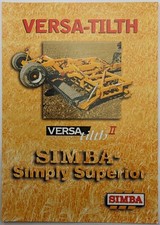 Original Simba Versa Tilth II Cultivator Single Sheet Brochure, c 1990's