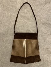 Vintage Brown Suede & Animal