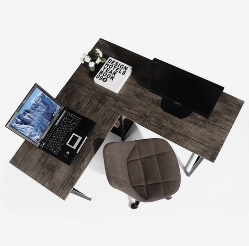 Drogba black wooden - wooden, l-shaped