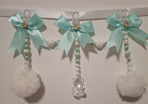 Tier triple white mint green - 3, white/mint