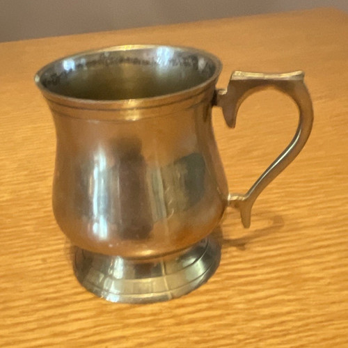 Metal beer tankard handled - metal,