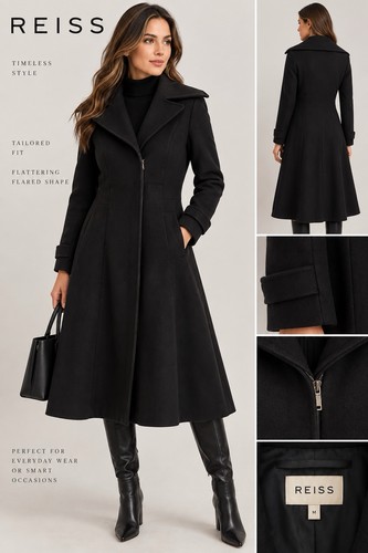 Reiss black flared fit flare - reiss,