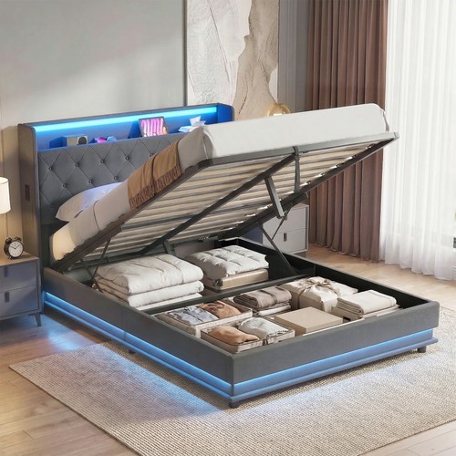 4ft6 double bed frame - bed,