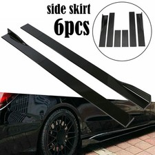 UK 2.2m 86.6" Side Skirts Rocker Panels Splitter For BMW E82 E83 E90 E91 E92 E93