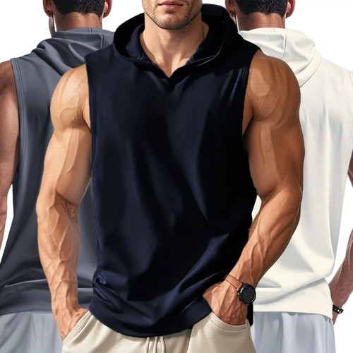Men vest hooded tank top - men,