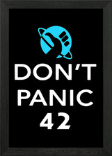 Don't Panic 42 Framed Wall Art