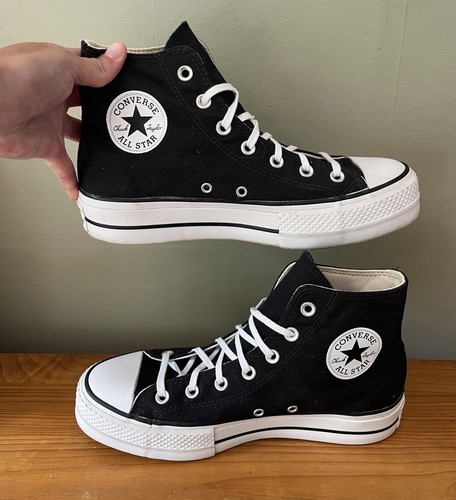 Converse black canvas platform - converse,