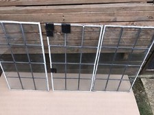 3x Reclaimed lead light window panes Glass 16 3/4 X 31 1/8