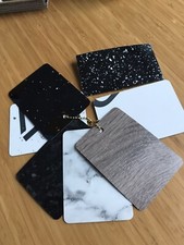 Black /White Oak effect Laminate   Bathroom Worktop Samples X7