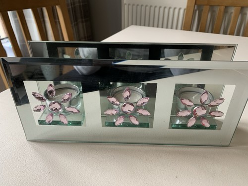 Mirrored glass triple - mirrored, tealight