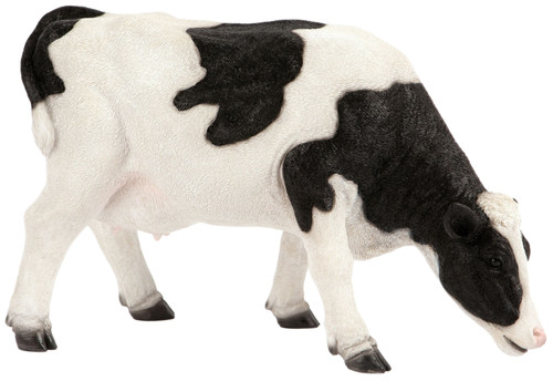 Grazing cow ornament - cow, resin