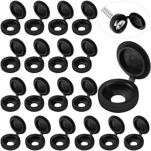 Black hinged plastic clips - black,
