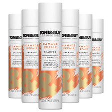 Toni&Guy Damage Repair Shampoo Fibre Strengthening Hair With Every Wash 250ml x6