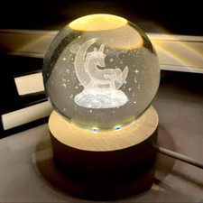3D Unicorn Crystal Ball Light