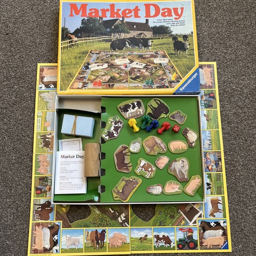 Market day vintage board game - market,