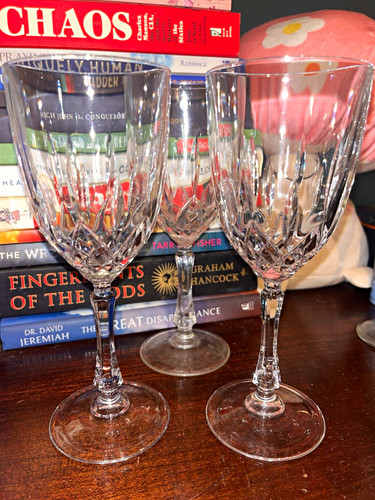 3pc clear cut crystal - 3pc, stemmed