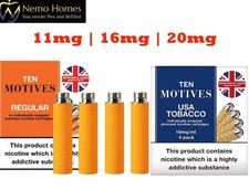 10 Motives Cartomizer Refills | Regular | USA Tobacco | Opt Starter Kit included