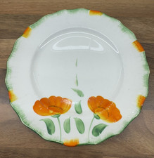 Swinnertons Luxor Vellum Vintage Art Deco Tea Side Plate Orange Green