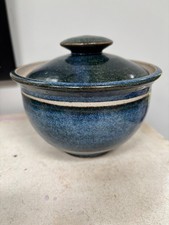 Studio Pottery Blue Lidded