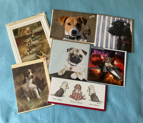 Job lot dog greeting cards - dog,