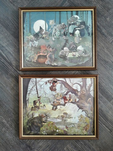 Vintage pair dufex - pair, framed