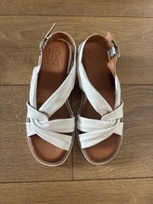 Moda In Pelle Olanna White Leather Sandals Size 38 uk 5