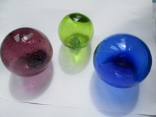 Three  Vintage Glass Fishing