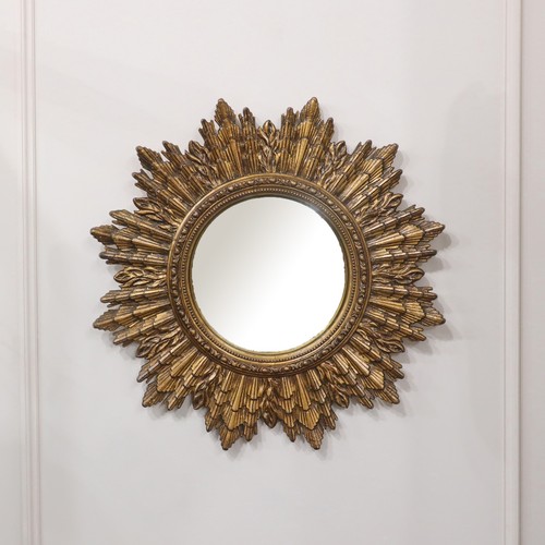 Giltwood sunburst mirror mid - giltwood,