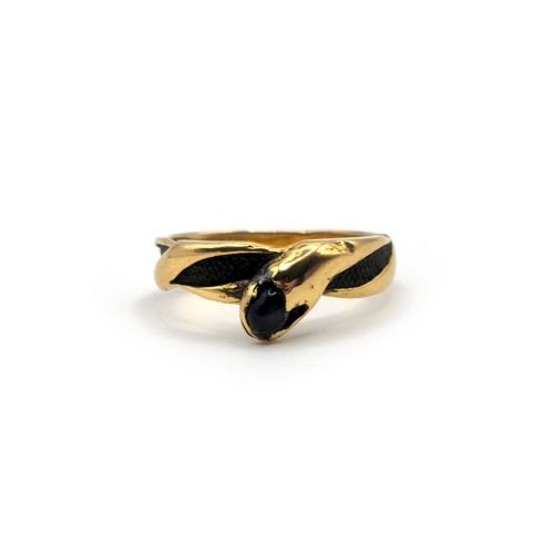Antique snake mourning ring - antique,
