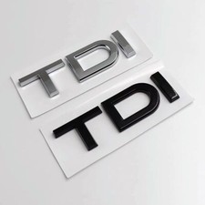 Audi TDI Rear Boot Trunk Lettering Badge Emblem Gloss Black OEM Size