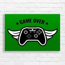 Game Over Retro Gaming Green