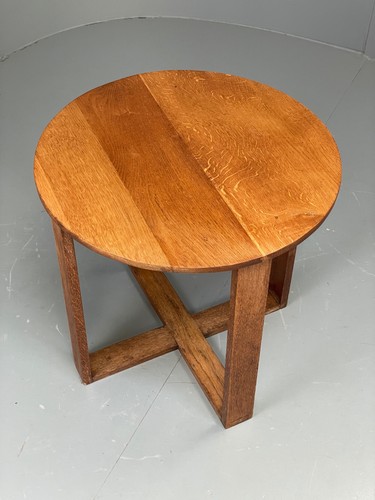 Vintage oak side table - table, solid