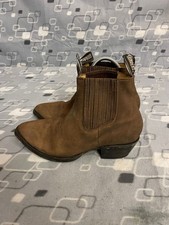 Grinders Harness Lo Brown Unisex Leather Boot Cowboy Western Biker Ankle Boot 10