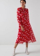 LK Bennett Red Floral Print
