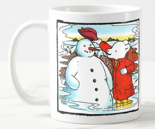 Rupert bear and snowman - bear,