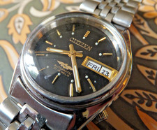 Super Classic Black Dial 34mm 21 Jewel 1970's Citizen Automatic Watch