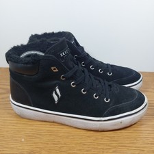 Skechers Los Angeles Trainers size  UK 6 Suede Black High Top Shoes Sneakers 