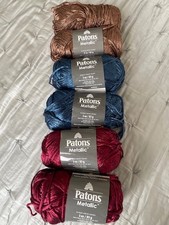 LOT of 6 PATONS Metallic Yarn