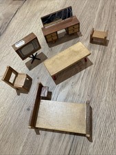 Vintage Retro Wooden Dolls House Furniture