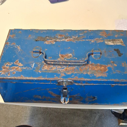 Vintage large blue metal - ,