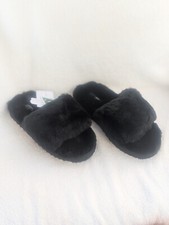 Size 8 Women's (7 Men's) Aus Wooli Rose Bay Sheepskin Fluff Slide Slippers