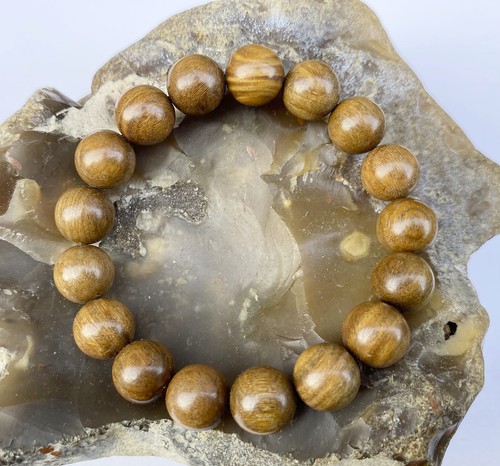 Sandalwood wrist mala bracelet - sandalwood,