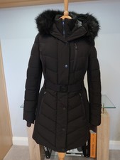 MICHAEL KORS PADDED SCUBA COAT  PUFFER JACKET  MEDIUM DETACHABLE FAUX FUR TRIM