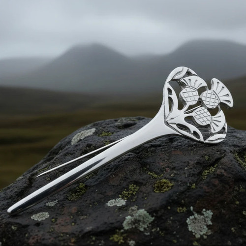 New solid pewter - pewter, thistle