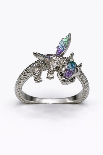 Cute dragon ring s925 silver - dragon,