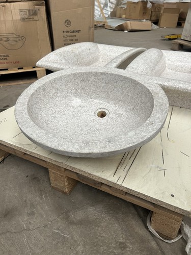 Grey granite round - granite,